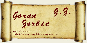 Goran Zorbić vizit kartica